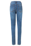 Calça Jeans Slim Rasgada
