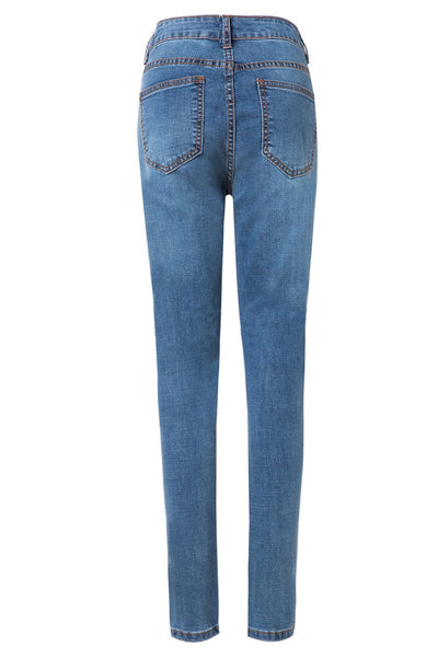 Calça Jeans Slim Rasgada