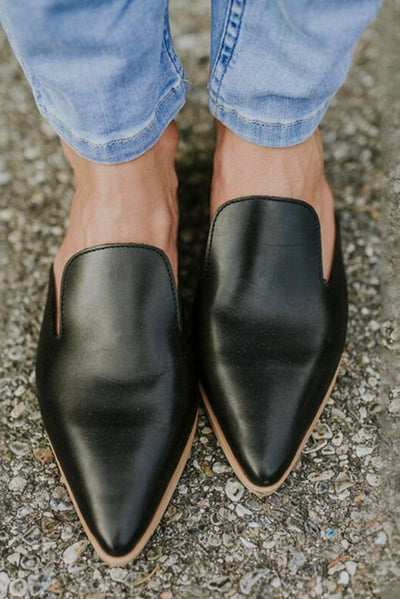 Mule Couro Bico Fino