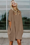 Vestido Oval de Linho Premium Oversized Nude