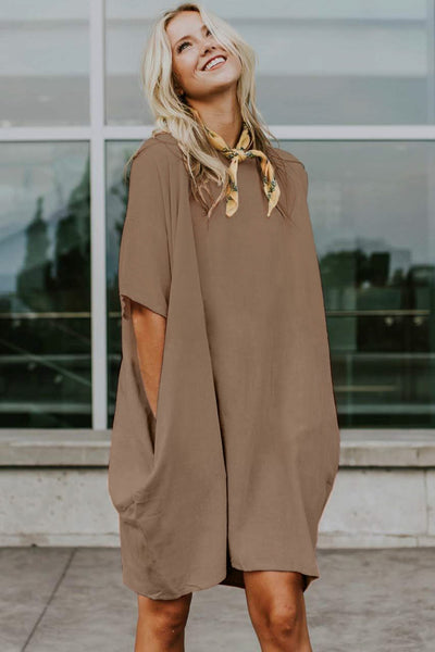 Vestido Oval de Linho Premium Oversized Nude