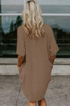 Vestido Oval de Linho Premium Oversized Nude