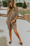 Vestido Oval de Linho Premium Oversized Nude