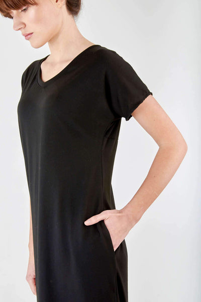 Vestido Maxi com Fendas Laterais com Bolsos